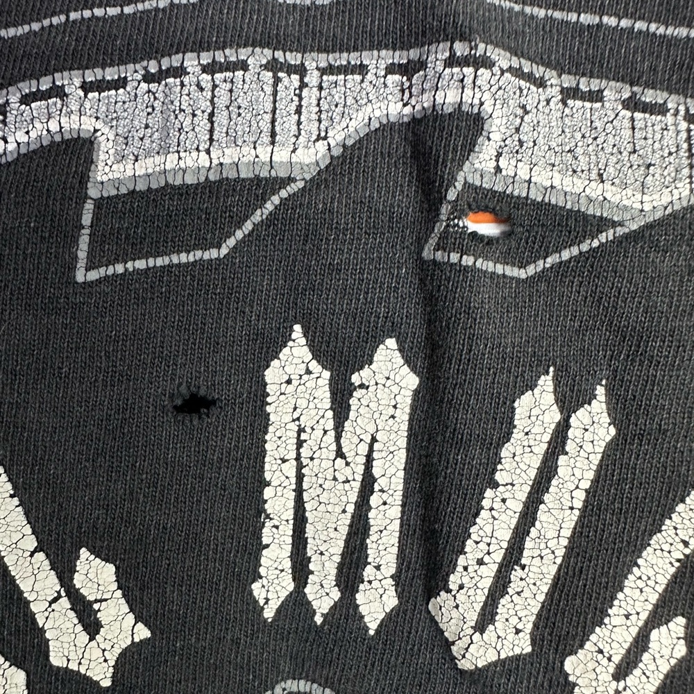 Y2K Metal Mulisha T Shirt Faded Black Large Worn Goth Emo - Picture 6 of 16
